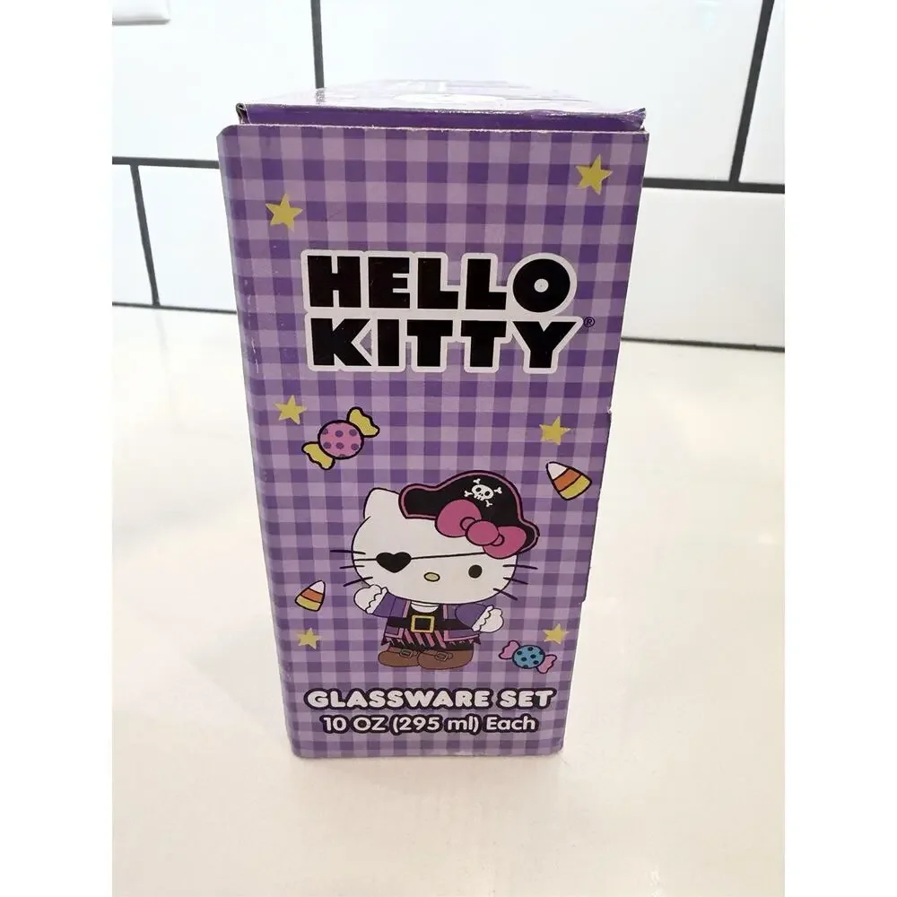 SANRIO HELLO KITTY Halloween 10oz Glassware Set Of Four Limited Edition - NEW 🎃